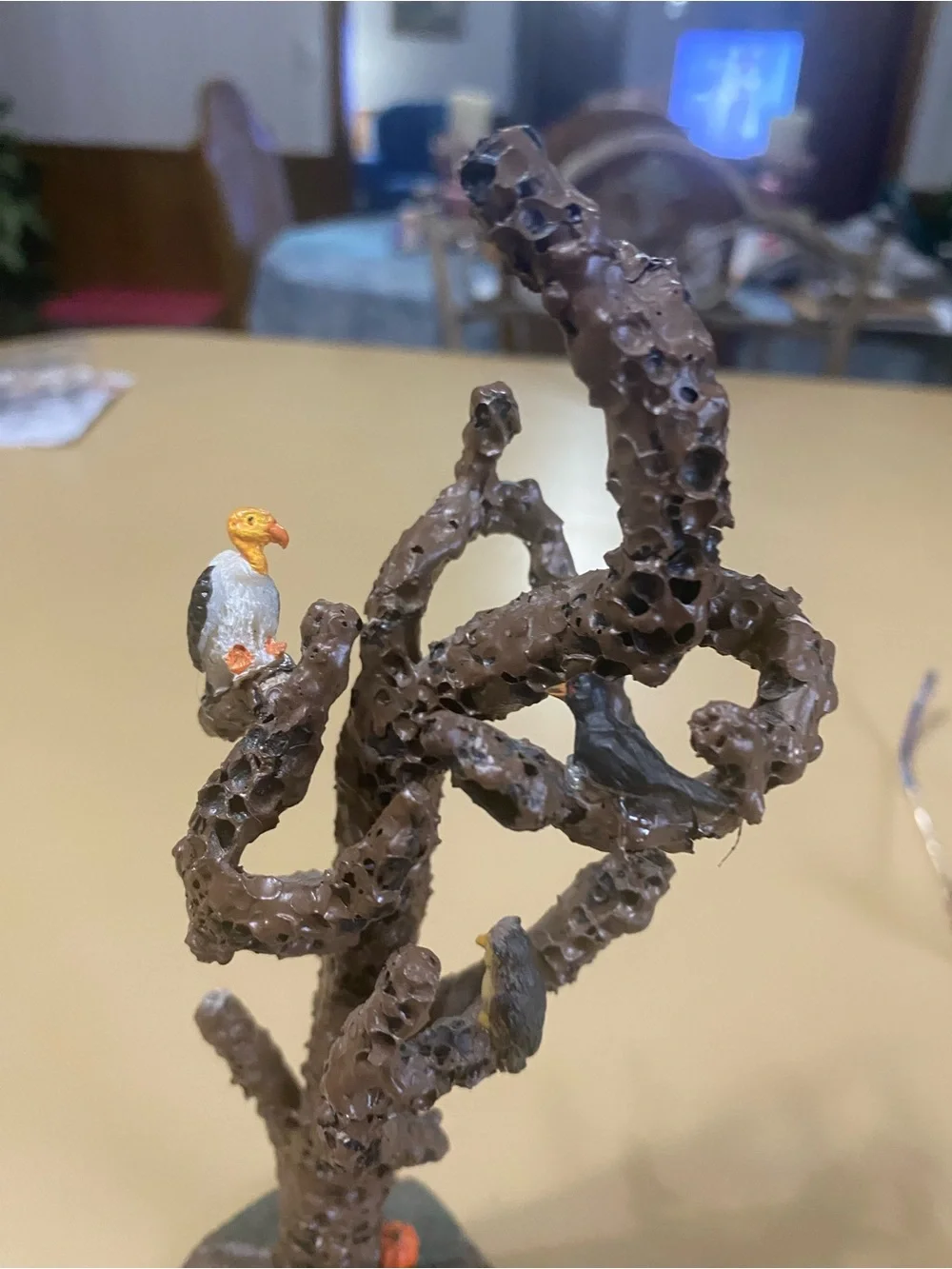 Lemax Brown Spooky Tree Figurine with Orange Pumpkin Accent